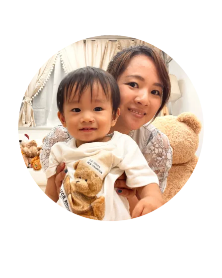Moff room代表 山口 有紀さんと子供
